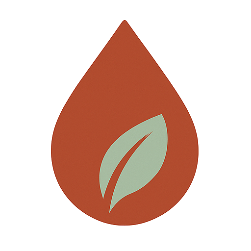 The Iron Infusion Centre rust-orange droplet logo