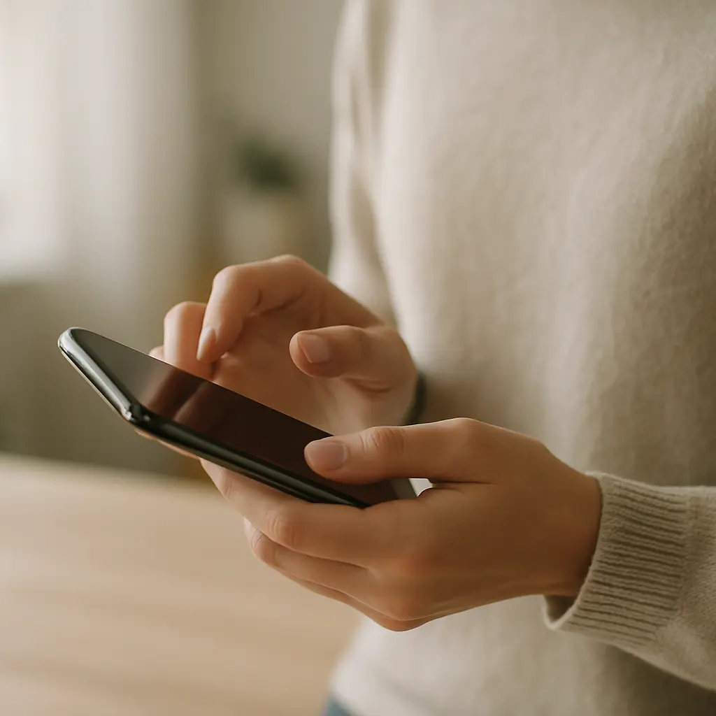 Patient booking consultation on phone at The Iron Infusion Centre