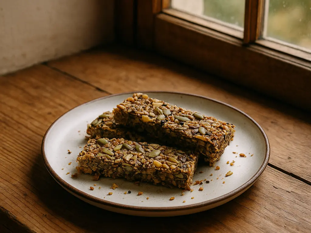 Homemade pumpkin and seed bars — high in iron and autumn inspiration.